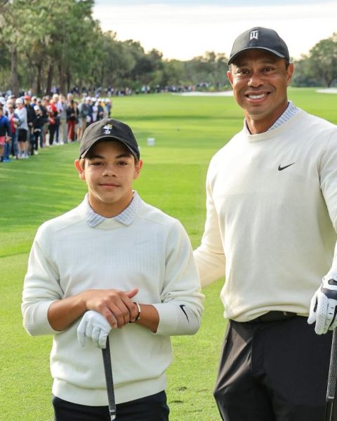 Tiger Woods and son