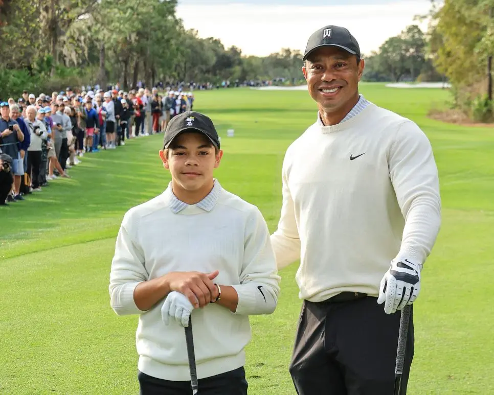Tiger Woods and son