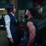 Kelly Rowland and Trevante Rhodes ride a jagged edge of legal trouble in “Mea Culpa.” (Netflix)