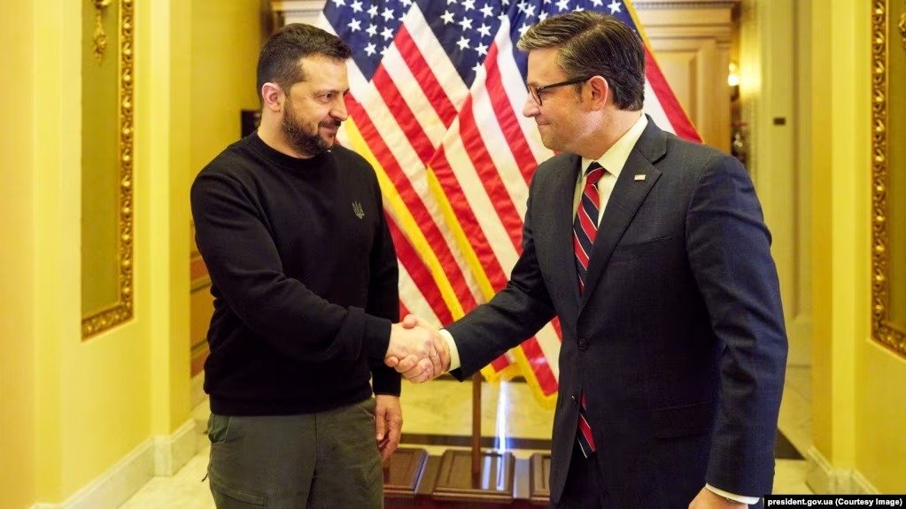 Volodymyr Zelenskiy Mike Johnson