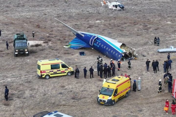 Passenger Plane Flying From Azerbaijan To Russia Crashes