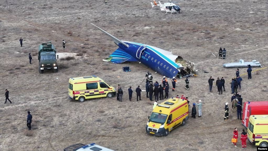 Passenger Plane Flying From Azerbaijan To Russia Crashes